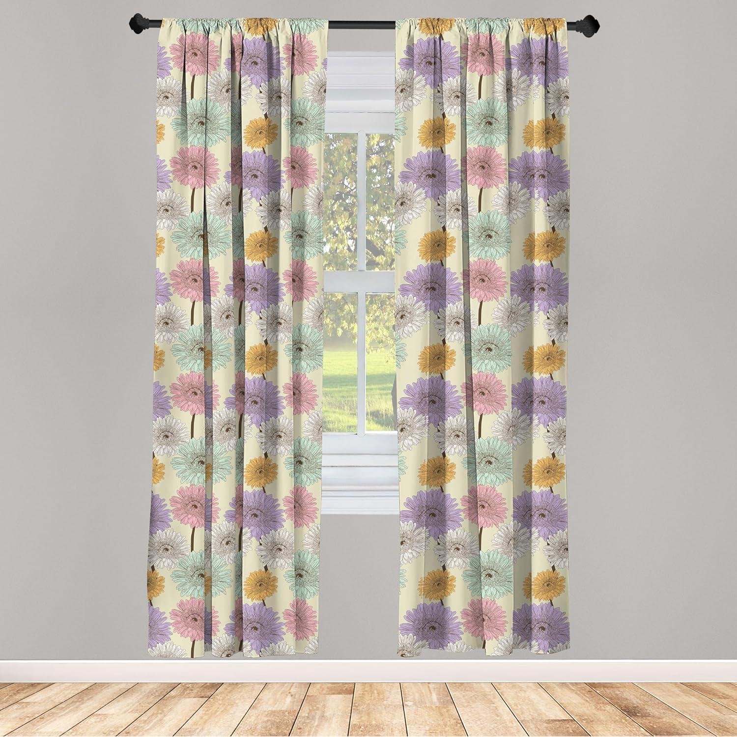 imageAmbesonne Sea Shells Curtains Vintage Inspired Monochrome Seashell Pattern Ocean Elements Wildlife Hand Drawn Window Treatments 2 Panel Set for Living Room Bedroom Pair of 28quot x 95quot Brown TanLilac Beige