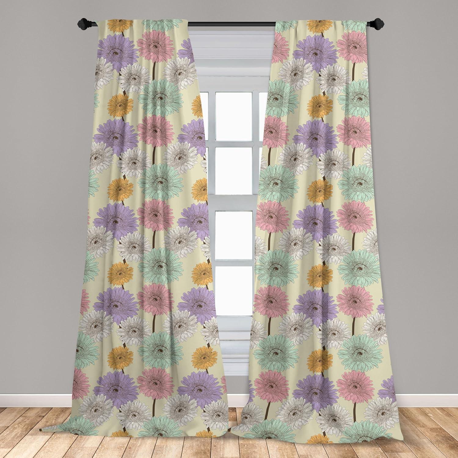 imageAmbesonne Sea Shells Curtains Vintage Inspired Monochrome Seashell Pattern Ocean Elements Wildlife Hand Drawn Window Treatments 2 Panel Set for Living Room Bedroom Pair of 28quot x 95quot Brown TanLilac Beige