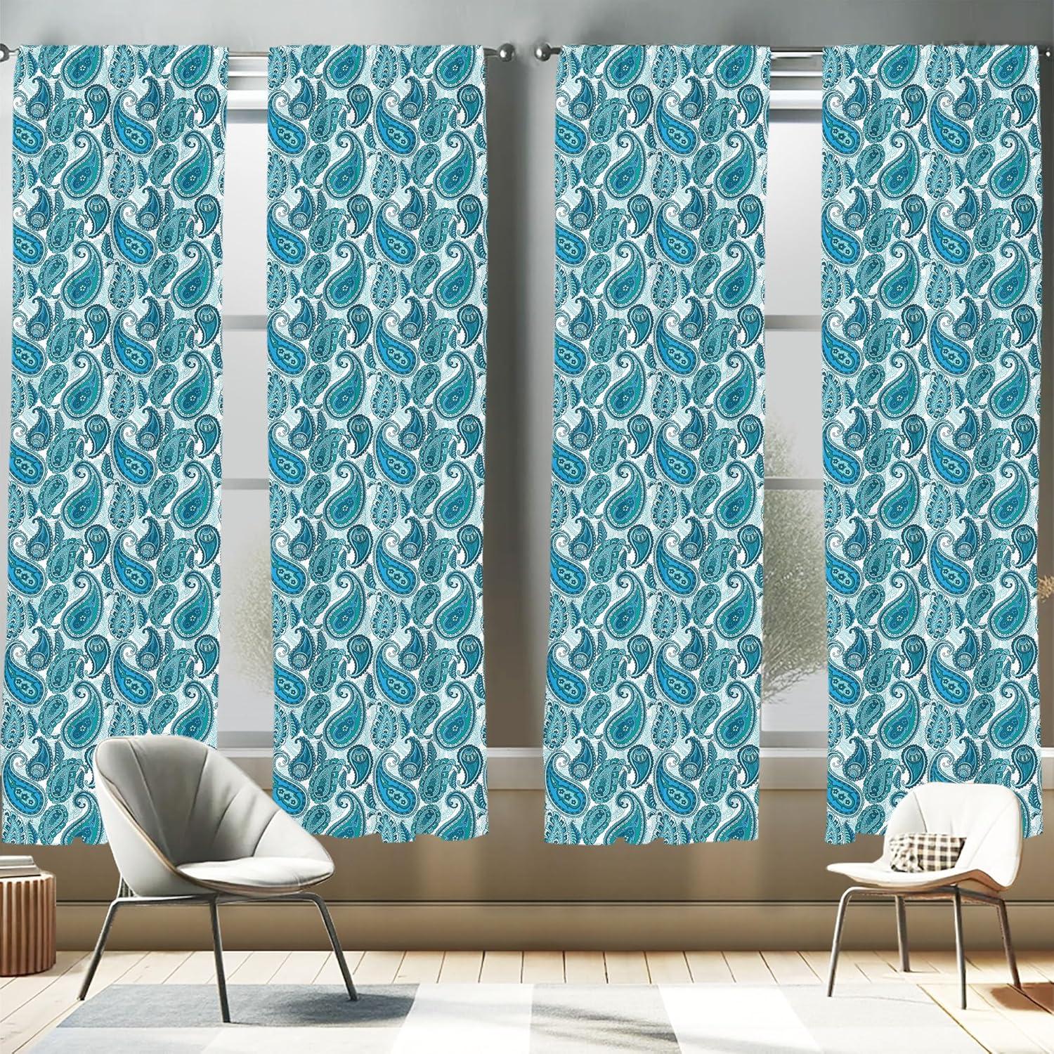 imageAmbesonne Sea Shells Curtains Vintage Inspired Monochrome Seashell Pattern Ocean Elements Wildlife Hand Drawn Window Treatments 2 Panel Set for Living Room Bedroom Pair of 28quot x 95quot Brown TanBlue Teal
