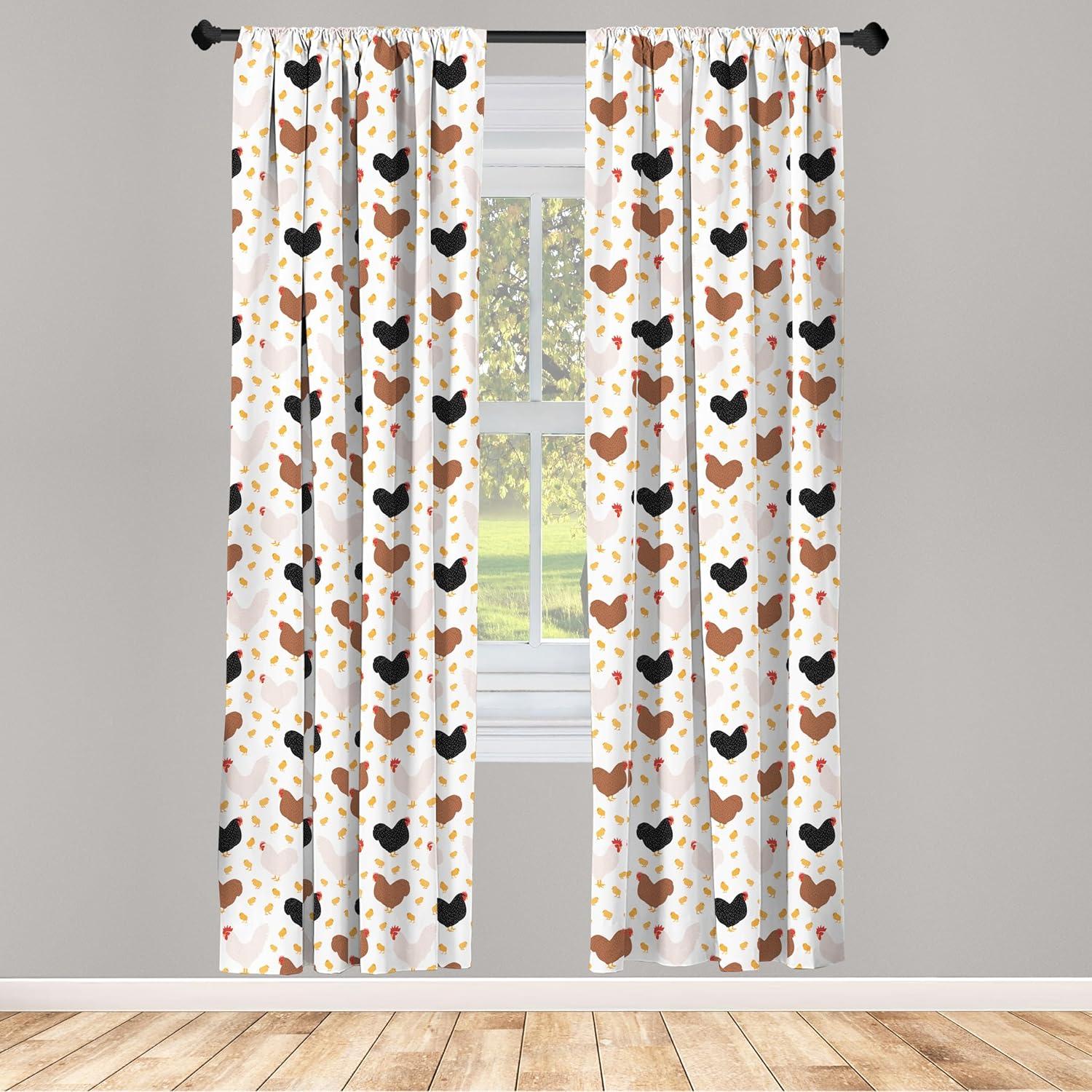 imageAmbesonne Sea Shells Curtains Vintage Inspired Monochrome Seashell Pattern Ocean Elements Wildlife Hand Drawn Window Treatments 2 Panel Set for Living Room Bedroom Pair of 28quot x 95quot Brown TanBlack Brown