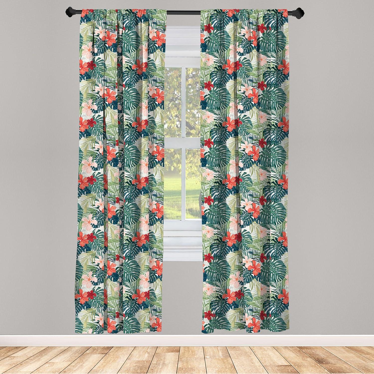 imageAmbesonne Sea Shells Curtains Vintage Inspired Monochrome Seashell Pattern Ocean Elements Wildlife Hand Drawn Window Treatments 2 Panel Set for Living Room Bedroom Pair of 28quot x 95quot Brown TanDark Green Green