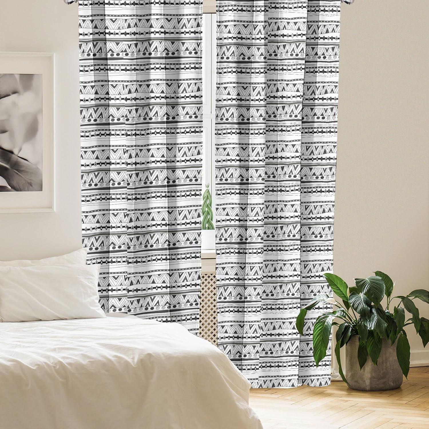 imageAmbesonne Sea Shells Curtains Vintage Inspired Monochrome Seashell Pattern Ocean Elements Wildlife Hand Drawn Window Treatments 2 Panel Set for Living Room Bedroom Pair of 28quot x 95quot Brown TanPale Charcoal