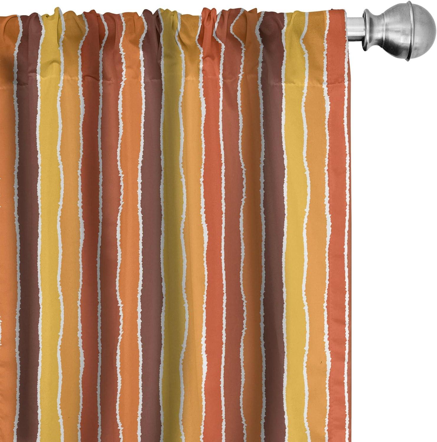 imageAmbesonne Sea Shells Curtains Vintage Inspired Monochrome Seashell Pattern Ocean Elements Wildlife Hand Drawn Window Treatments 2 Panel Set for Living Room Bedroom Pair of 28quot x 95quot Brown TanBrown Yellow