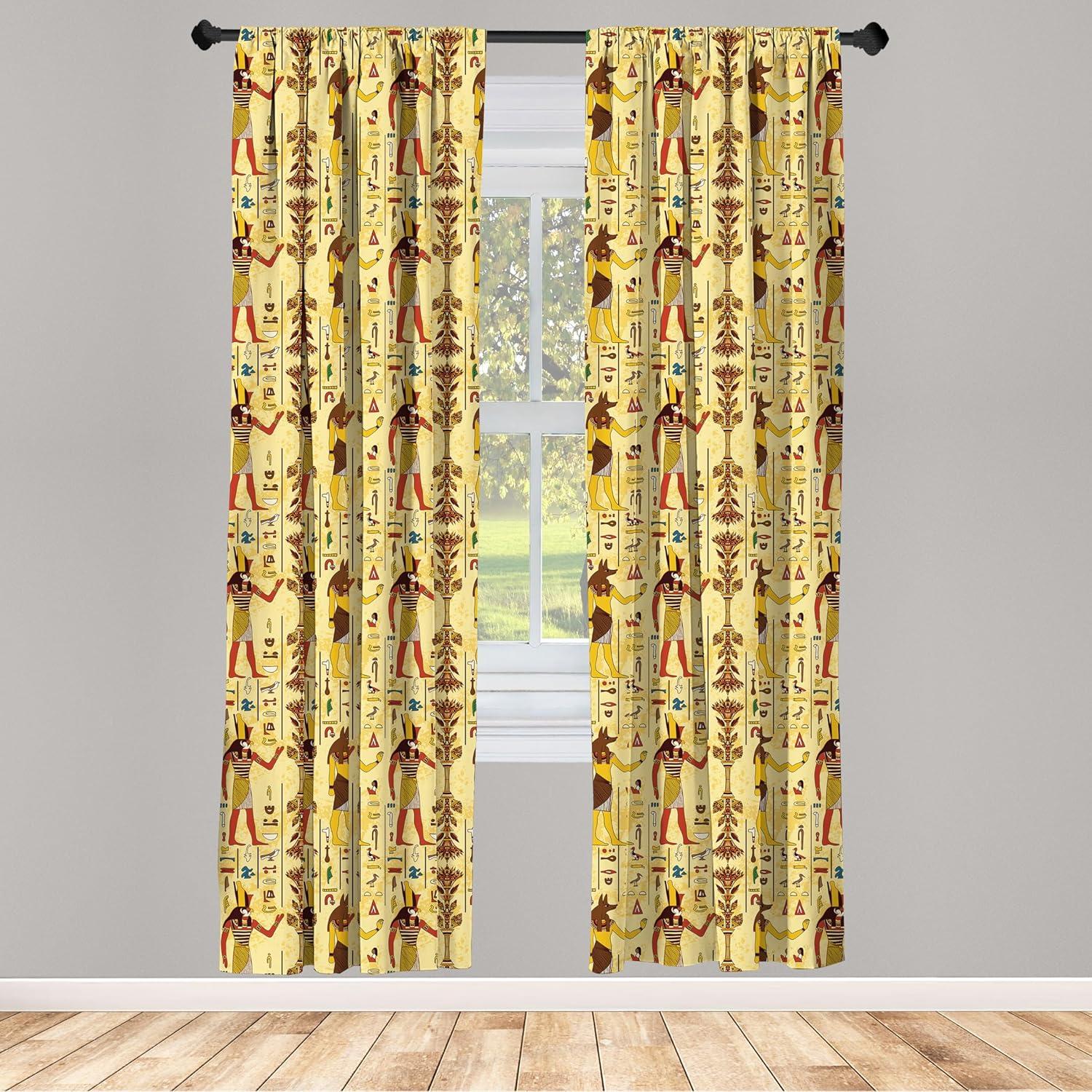 imageAmbesonne Sea Shells Curtains Vintage Inspired Monochrome Seashell Pattern Ocean Elements Wildlife Hand Drawn Window Treatments 2 Panel Set for Living Room Bedroom Pair of 28quot x 95quot Brown TanRainbow Colors
