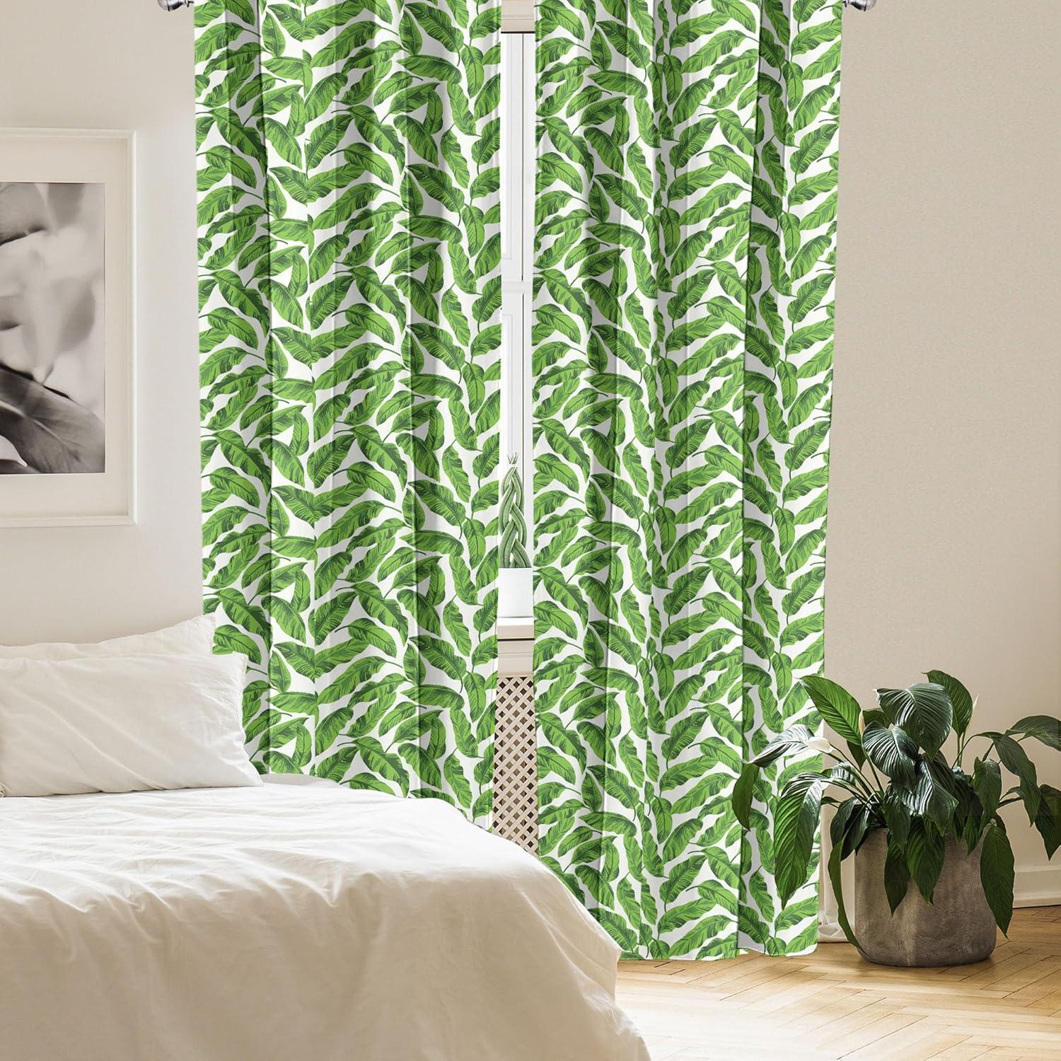 imageAmbesonne Sea Shells Curtains Vintage Inspired Monochrome Seashell Pattern Ocean Elements Wildlife Hand Drawn Window Treatments 2 Panel Set for Living Room Bedroom Pair of 28quot x 95quot Brown TanLime Green
