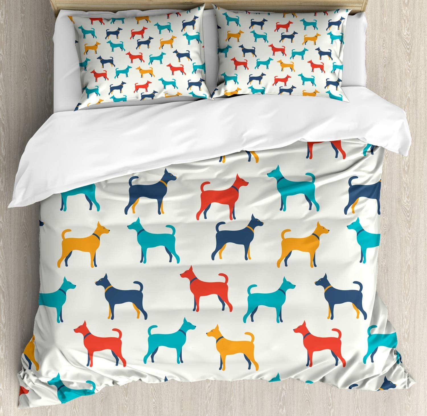 imageAmbesonne Snowflake Duvet Cover Set Lace Style Arrangement of Snowflakes Winter Season Christmas Illustration Decorative 3 Piece Bedding Set with 2 Pillow Shams California King Blue Black WhiteTeal Beige