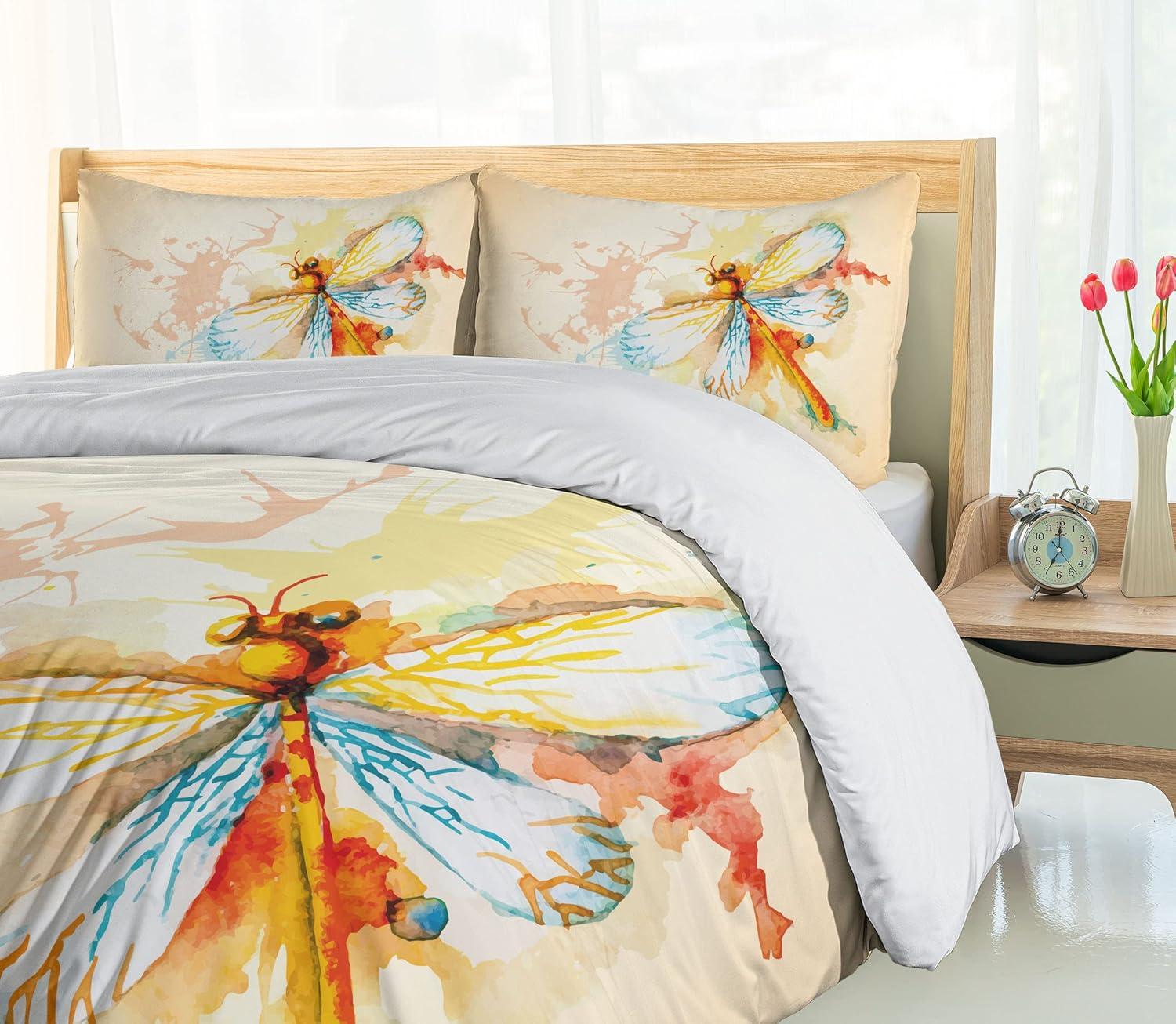 imageAmbesonne Snowflake Duvet Cover Set Lace Style Arrangement of Snowflakes Winter Season Christmas Illustration Decorative 3 Piece Bedding Set with 2 Pillow Shams California King Blue Black WhiteYellow Peach