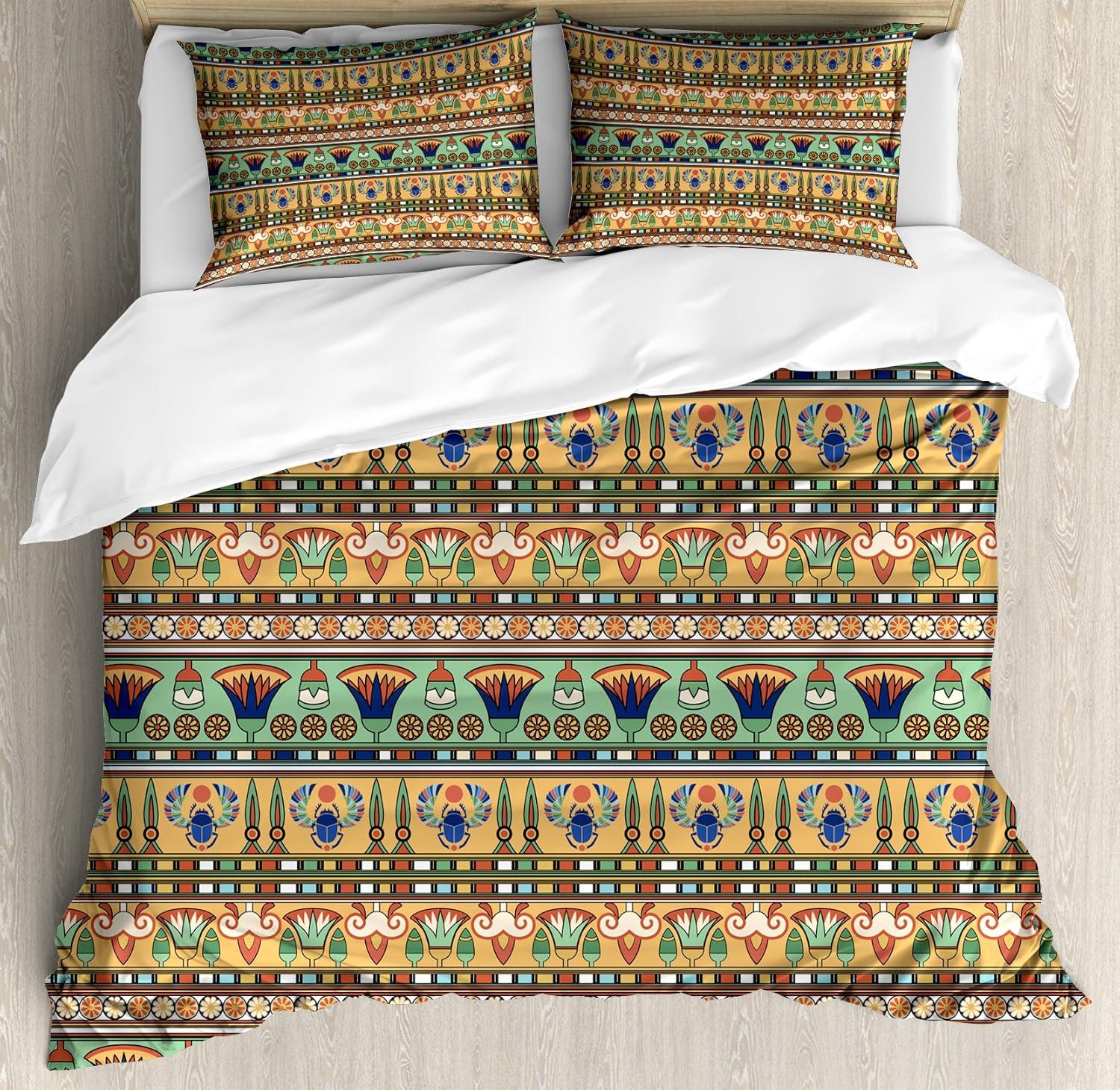imageAmbesonne Snowflake Duvet Cover Set Lace Style Arrangement of Snowflakes Winter Season Christmas Illustration Decorative 3 Piece Bedding Set with 2 Pillow Shams California King Blue Black WhiteBeige Seafoam