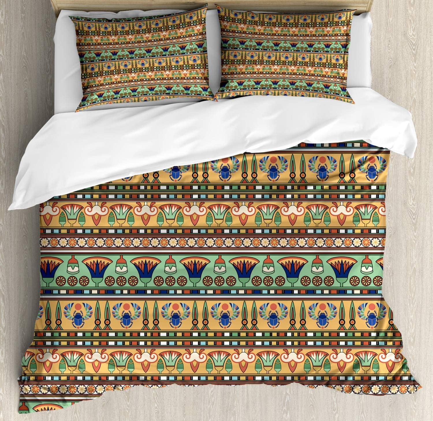 imageAmbesonne Snowflake Duvet Cover Set Lace Style Arrangement of Snowflakes Winter Season Christmas Illustration Decorative 3 Piece Bedding Set with 2 Pillow Shams California King Blue Black WhiteBeige Seafoam