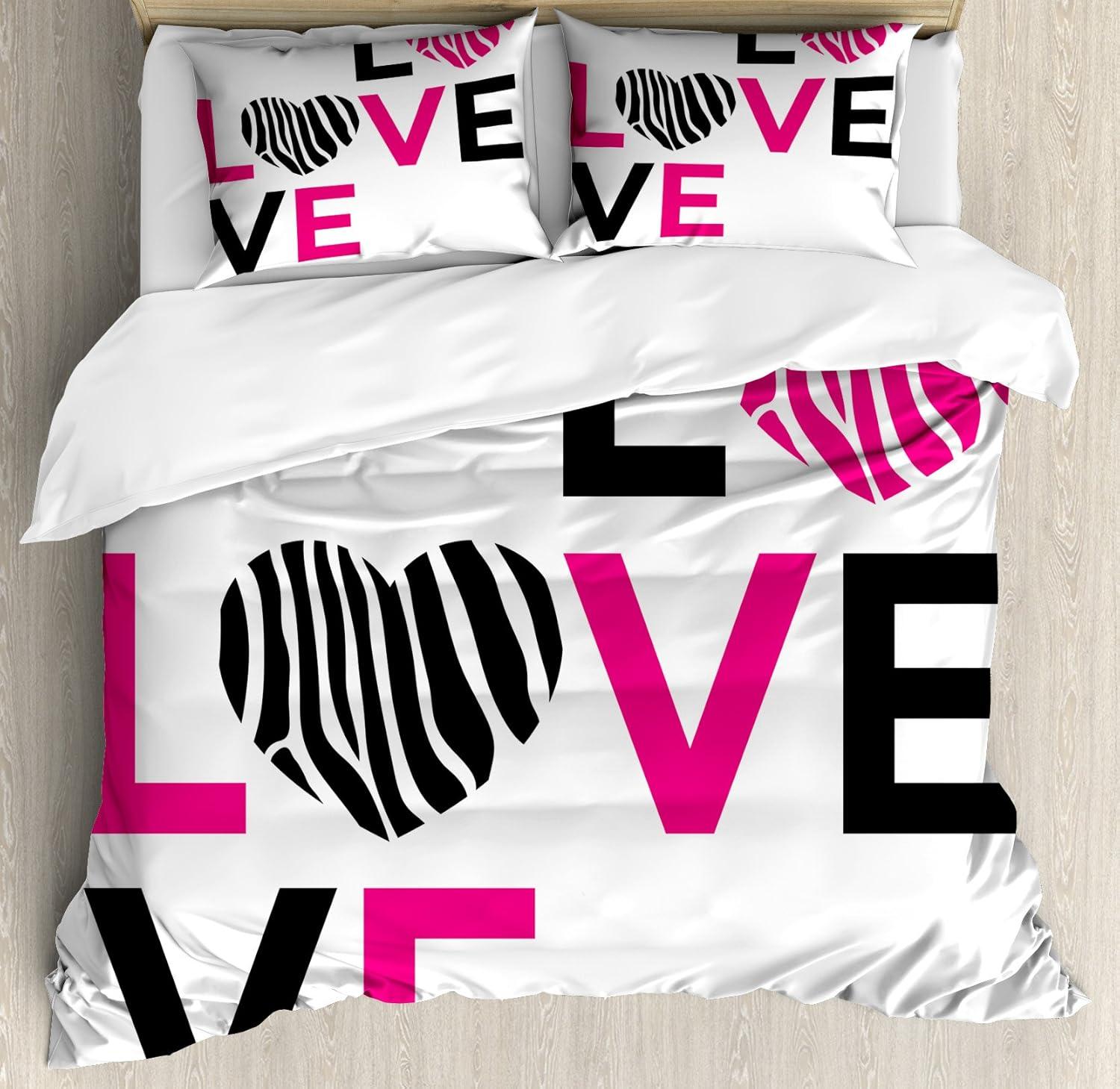imageAmbesonne Snowflake Duvet Cover Set Lace Style Arrangement of Snowflakes Winter Season Christmas Illustration Decorative 3 Piece Bedding Set with 2 Pillow Shams California King Blue Black WhitePink Black and White