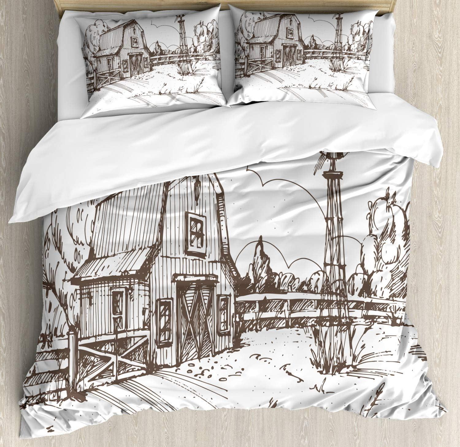 imageAmbesonne Snowflake Duvet Cover Set Lace Style Arrangement of Snowflakes Winter Season Christmas Illustration Decorative 3 Piece Bedding Set with 2 Pillow Shams California King Blue Black WhiteTaupe