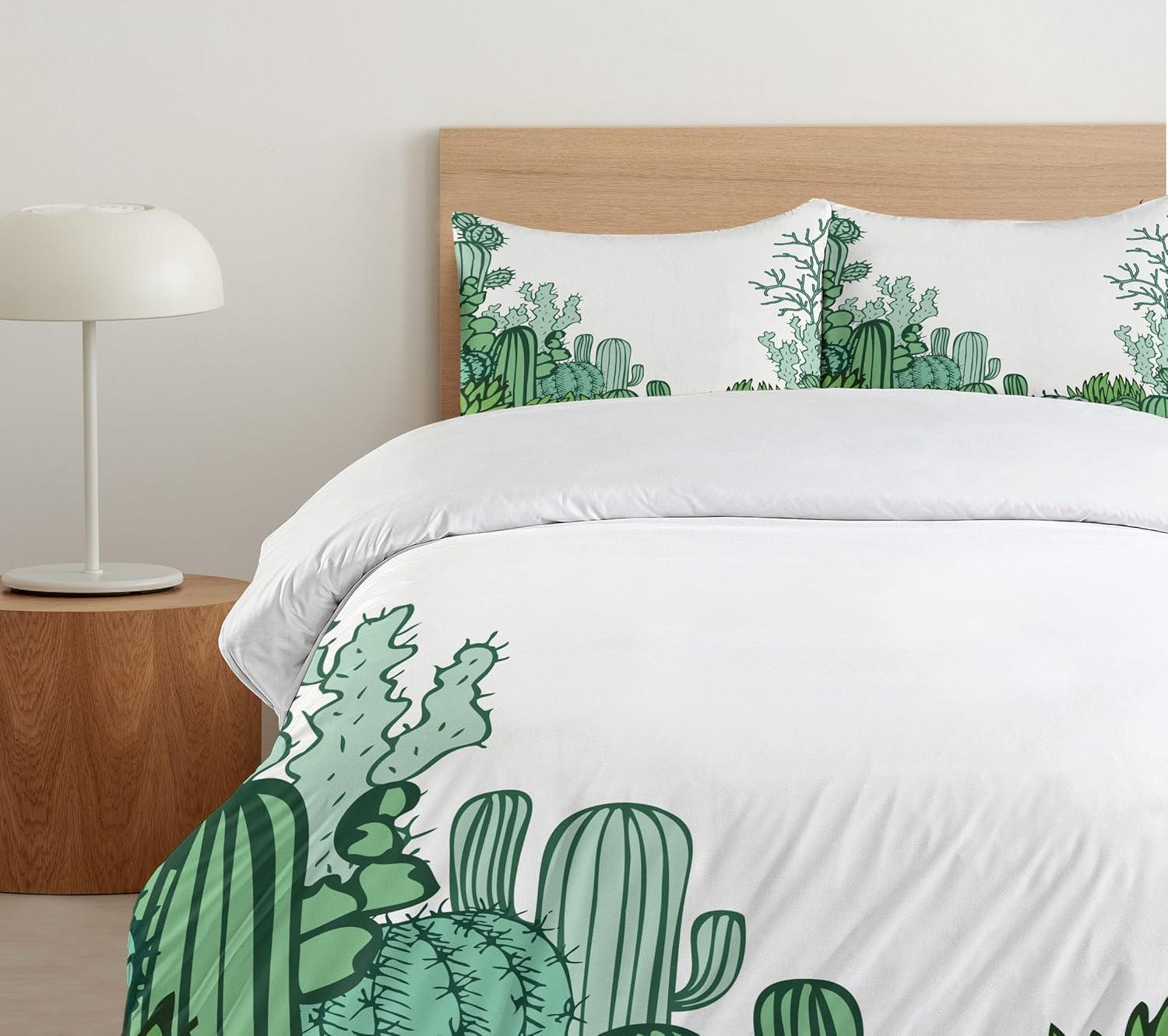 imageAmbesonne Snowflake Duvet Cover Set Lace Style Arrangement of Snowflakes Winter Season Christmas Illustration Decorative 3 Piece Bedding Set with 2 Pillow Shams California King Blue Black WhiteLight Green