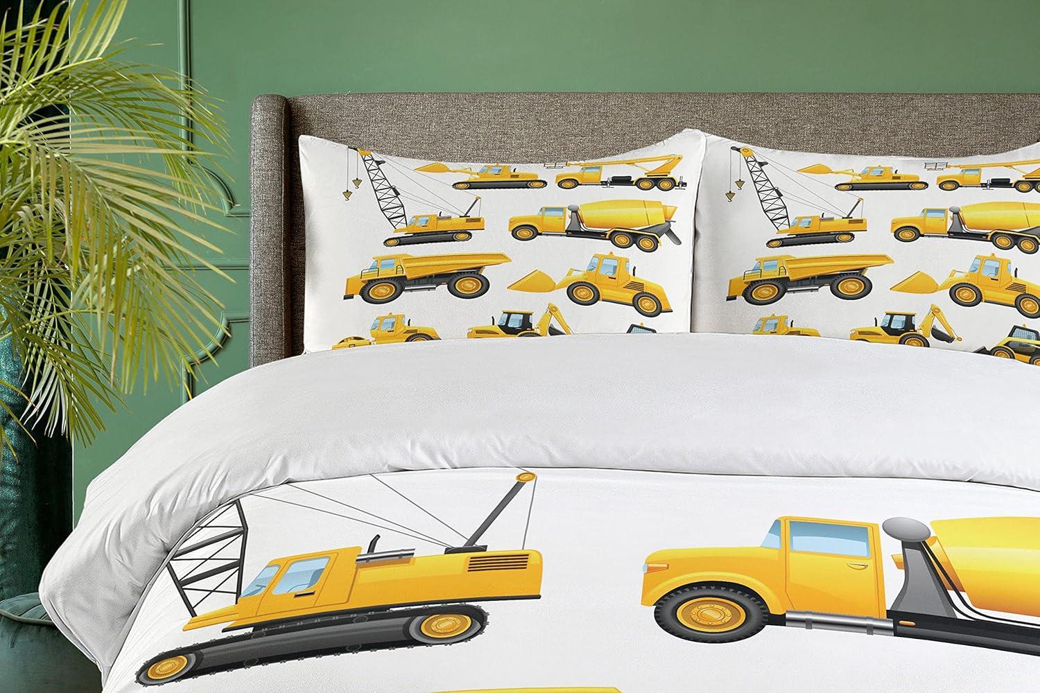 imageAmbesonne Snowflake Duvet Cover Set Lace Style Arrangement of Snowflakes Winter Season Christmas Illustration Decorative 3 Piece Bedding Set with 2 Pillow Shams California King Blue Black WhiteEarth Yellow Black