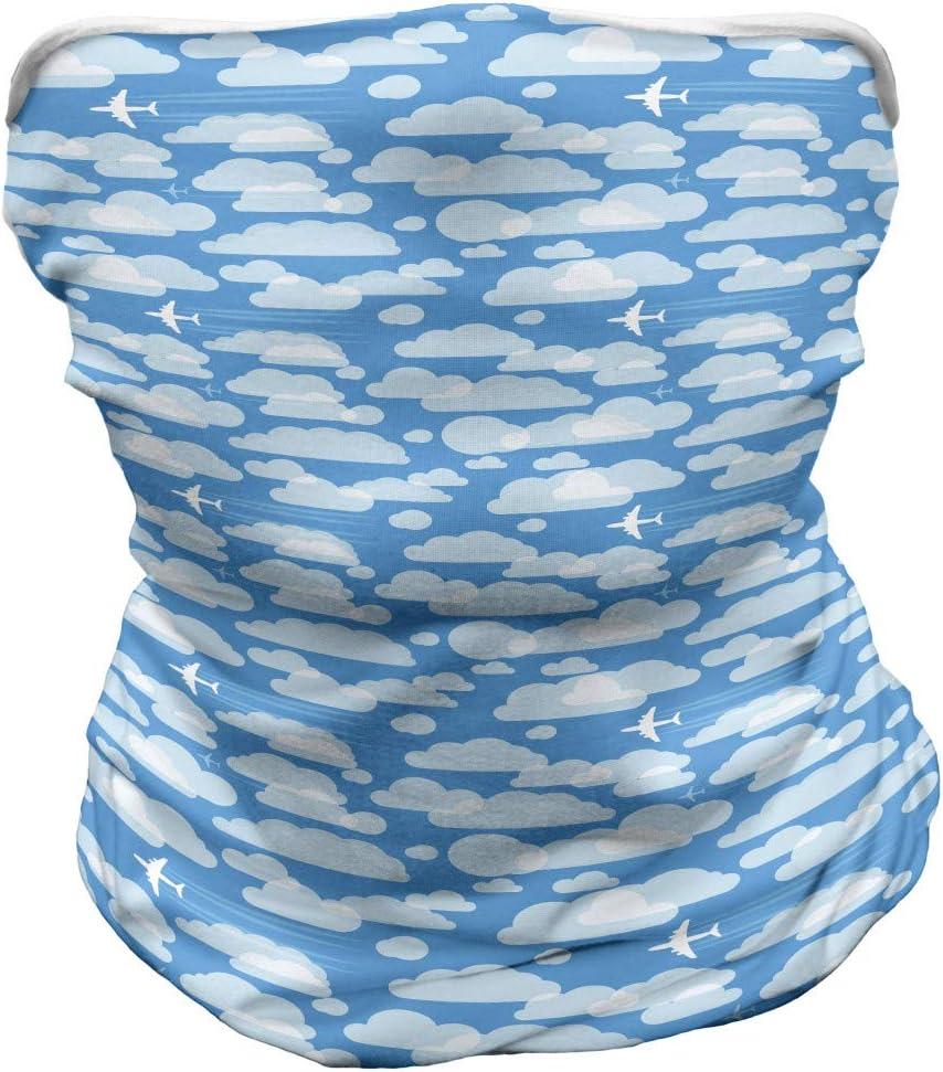 imageAmbesonne Unisex Multicolor Face and Neck WarmersAirplane Flying Through