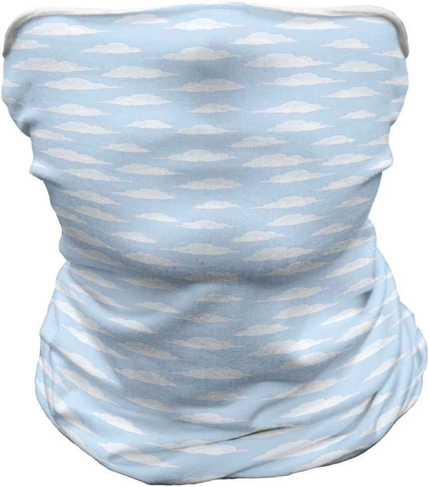 imageAmbesonne Unisex Multicolor Face and Neck WarmersClear Sky Fluffy Clouds
