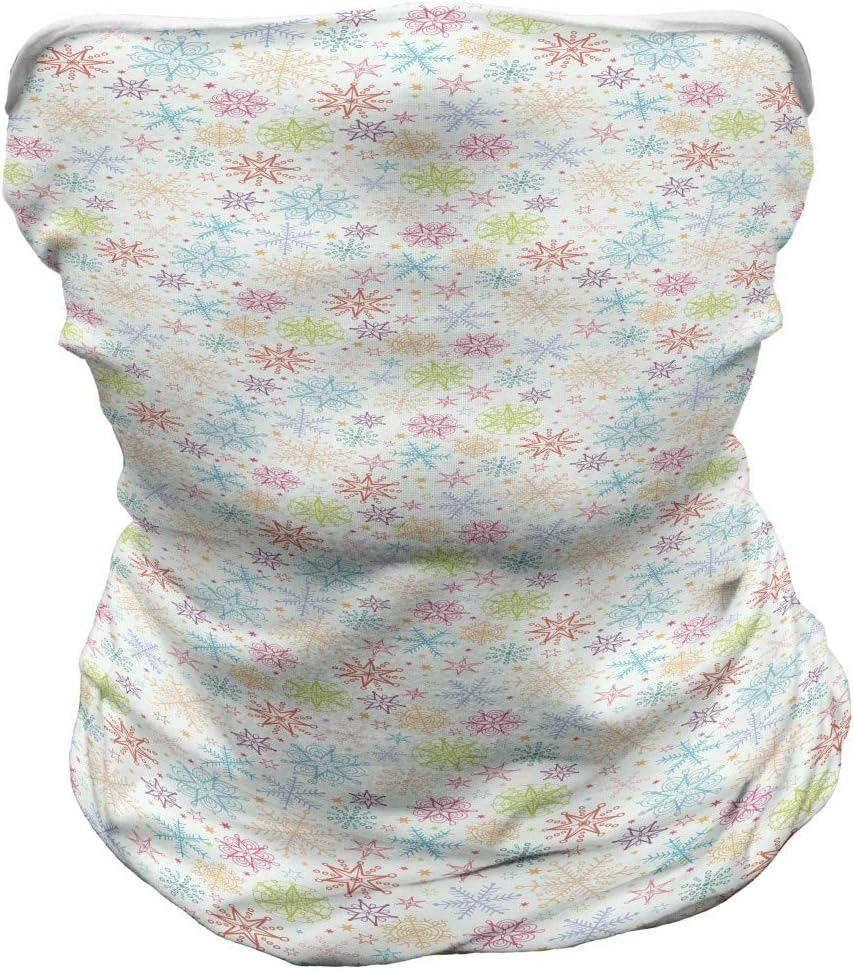 imageAmbesonne Unisex Multicolor Face and Neck WarmersColorful Doodle Snow
