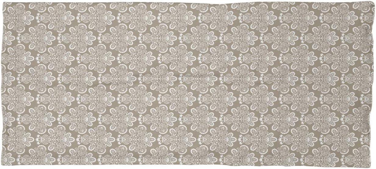 imageAmbesonne Unisex Multicolor Face and Neck WarmersCurly Floral Damask Motif