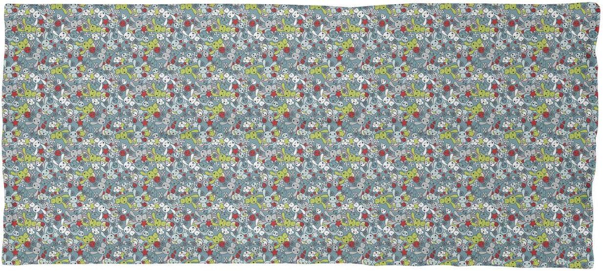 imageAmbesonne Unisex Multicolor Face and Neck WarmersKawai Bunnies Happy