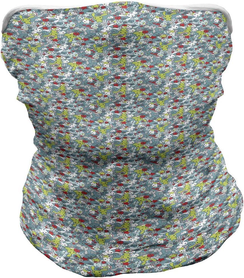 imageAmbesonne Unisex Multicolor Face and Neck WarmersKawai Bunnies Happy