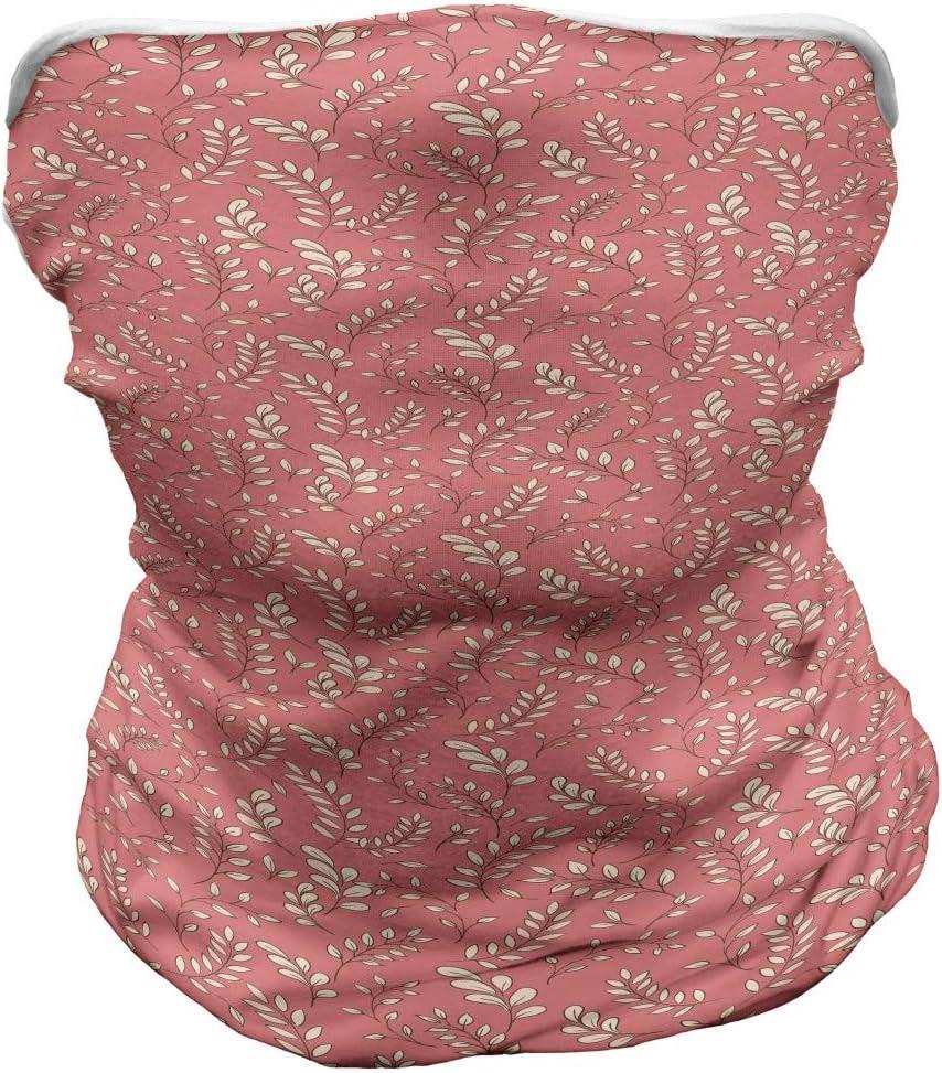 imageAmbesonne Unisex Multicolor Face and Neck WarmersLeaves Twigs Botanical