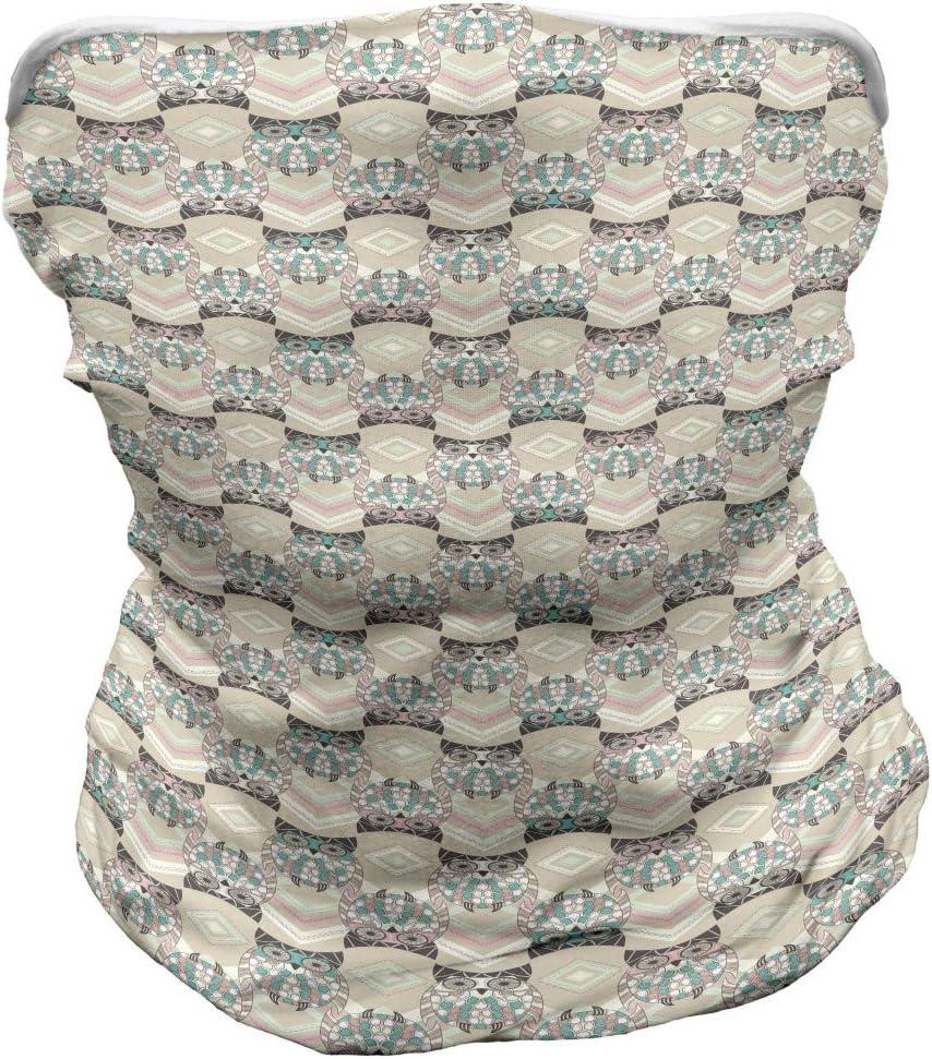 imageAmbesonne Unisex Multicolor Face and Neck WarmersNative Geometric Zigzag