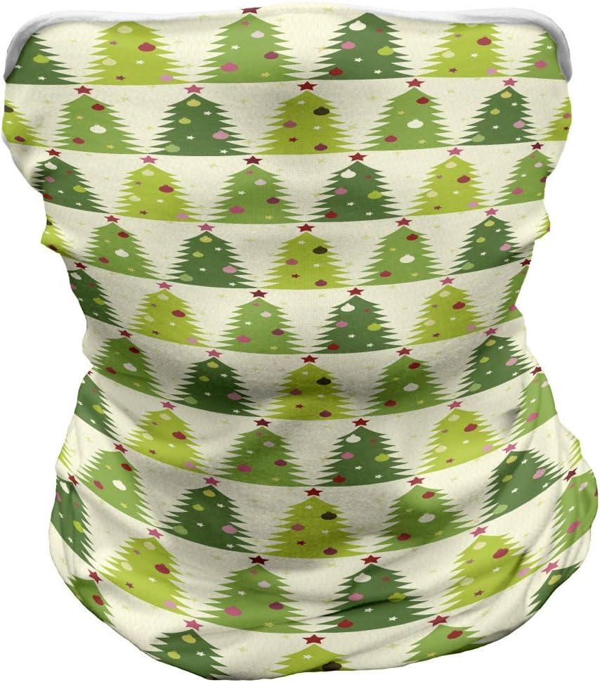 imageAmbesonne Unisex Multicolor Face and Neck WarmersOrnamented Trees
