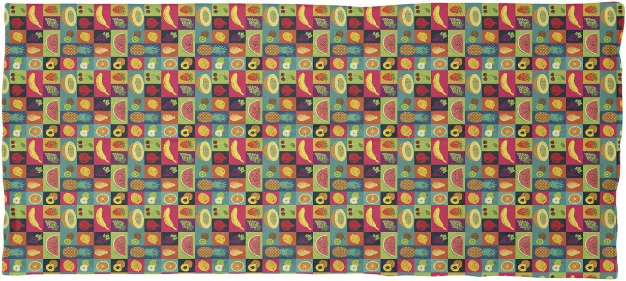 imageAmbesonne Unisex Multicolor Face and Neck WarmersPop Art Grunge Fruits
