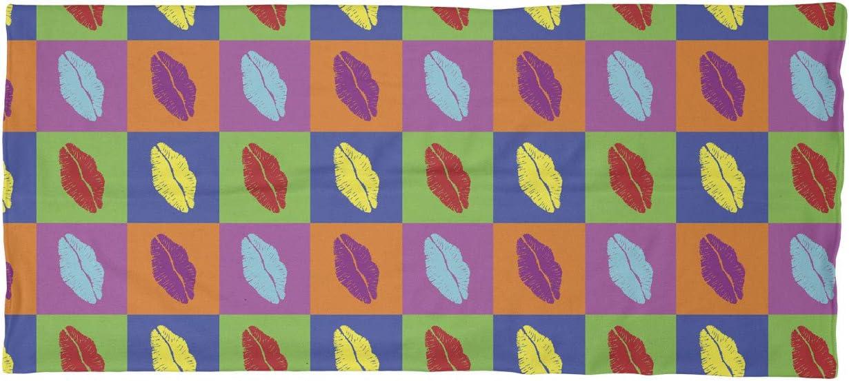 imageAmbesonne Unisex Multicolor Face and Neck WarmersVibrant Pop Art Kisses