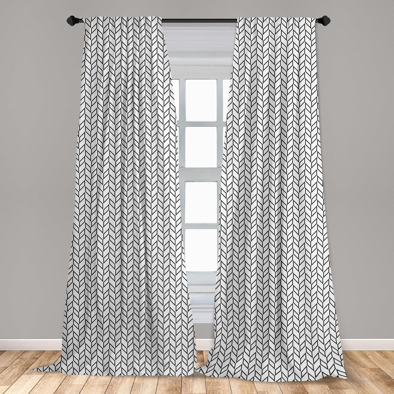 imageAmbesonne Watercolor Window Curtains Christmas Themed Floral Poinsettia Berries Winter Inspirations Leaf Lightweight Decor 2Panel Set with Rod Pocket Pair of 28quot x 84quot Vermilion Yellow GreenOff White Charcoal Grey