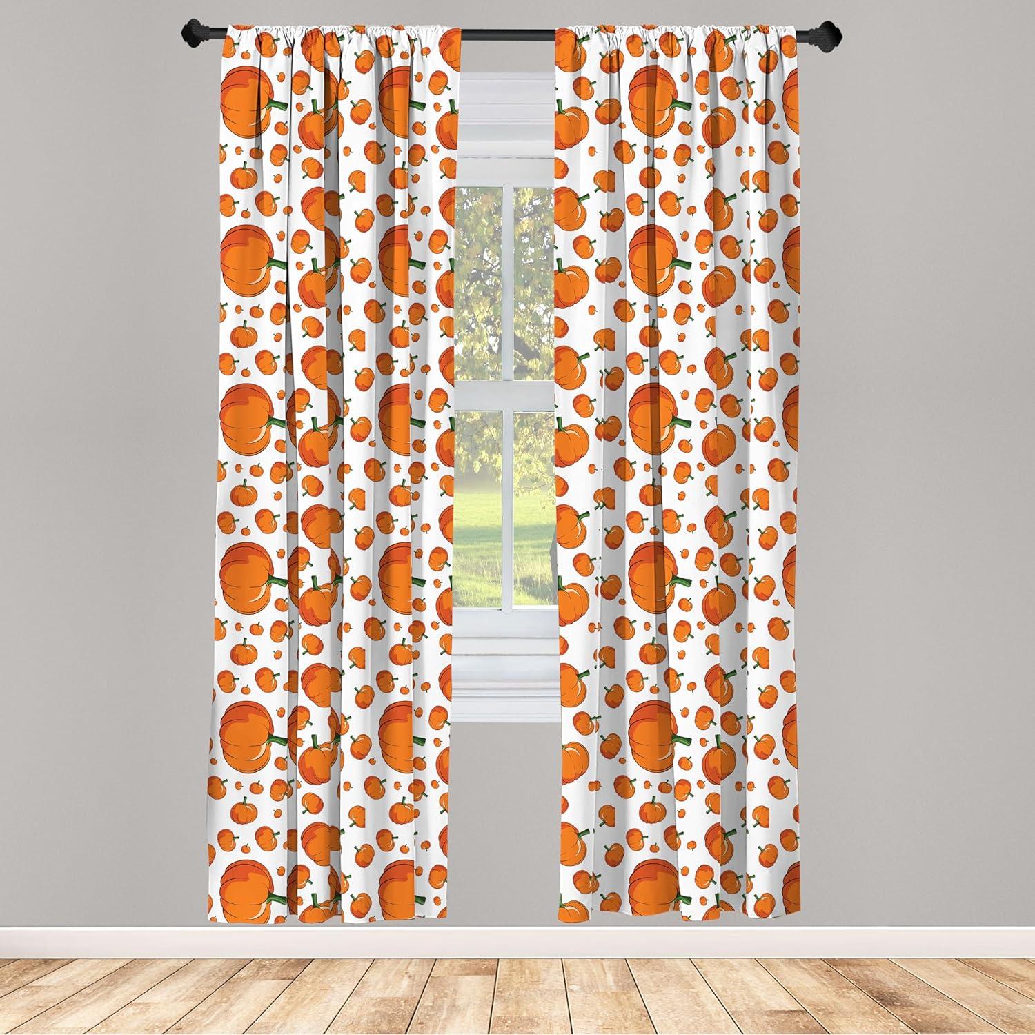 imageAmbesonne Watercolor Window Curtains Christmas Themed Floral Poinsettia Berries Winter Inspirations Leaf Lightweight Decor 2Panel Set with Rod Pocket Pair of  28quot x 84quot Vermilion Yellow GreenOrange Green