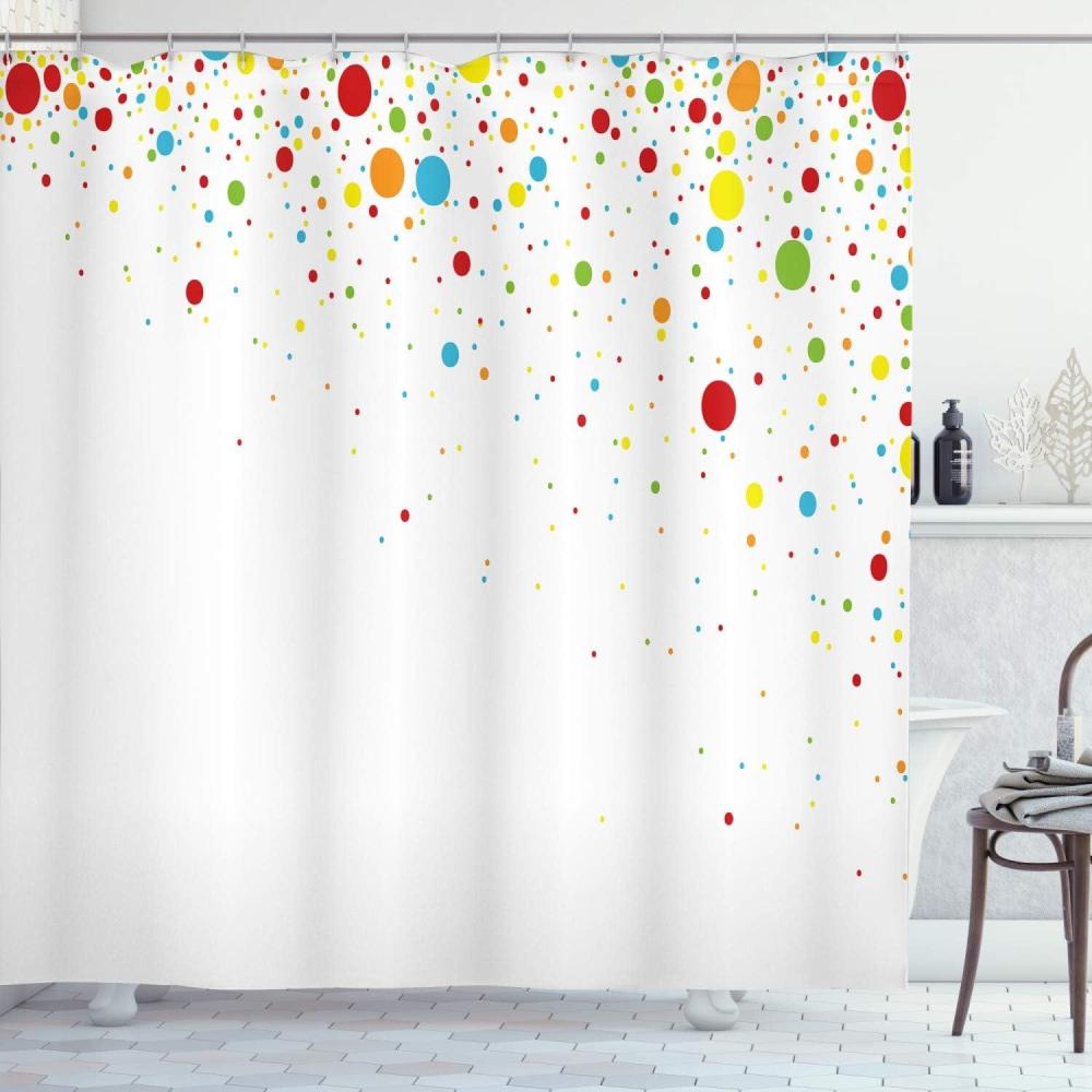 imageAmbesonne Antlers Shower Curtain Moose in Winter Forest Wildlife Reindeer Christmas Theme Watercolor Painting Style Cloth Fabric Bathroom Decor Set with Hooks 69quot W x 70quot L Beige GreenMulti Color