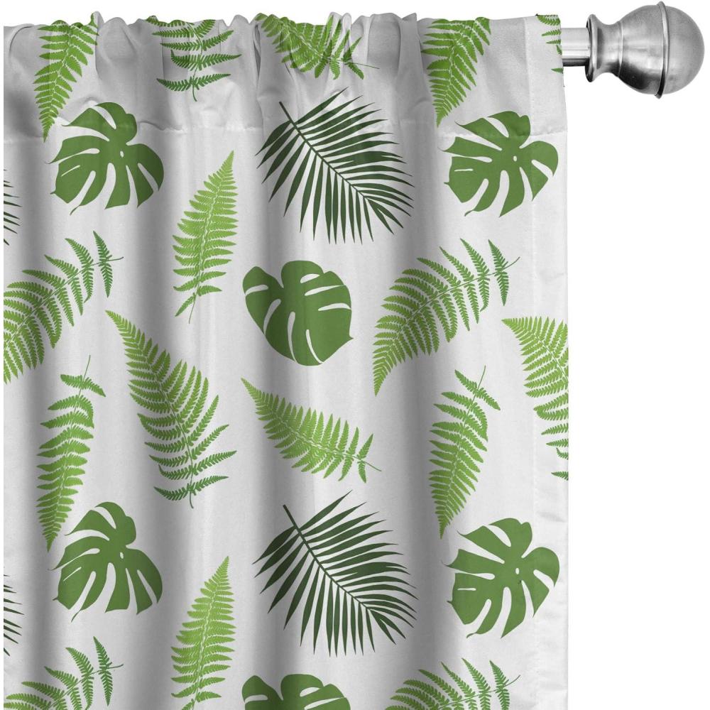imageAmbesonne Bohemian Curtains Bold and Big Feather Motif on Southwestern Inspired Striped Print Window Treatments 2 Panel Set for Living Room Bedroom Pair of 28quot x 63quot Cadet Blue Beige and BrownOlive Green and Lime Green