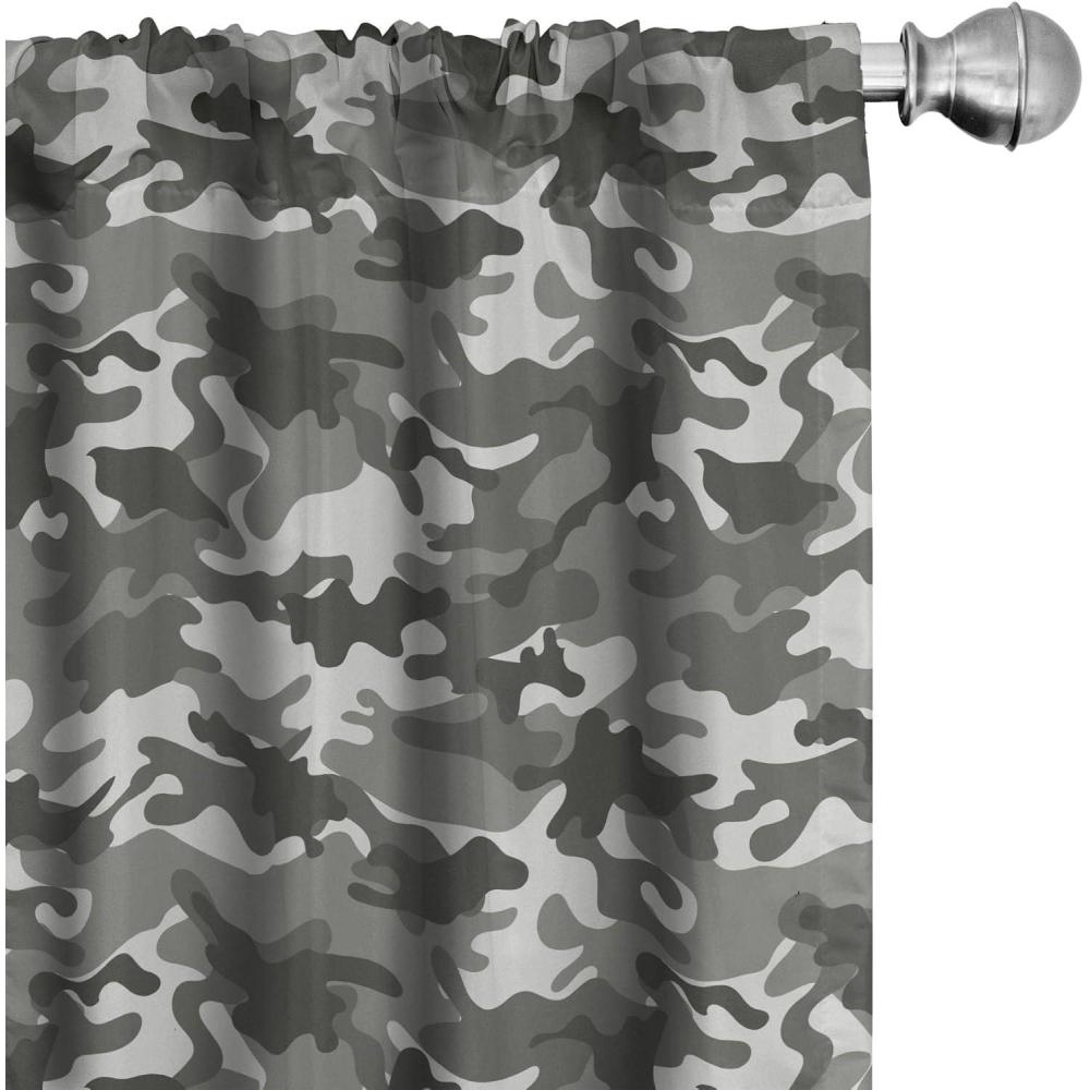imageAmbesonne Botanical Curtains Vintage Floral Pattern with Detailed Exotic Leaves from Different Trees Window Treatments 2 Panel Set for Living Room Bedroom Pair of 28quot x 84quot Green and IvoryCoconut Grey