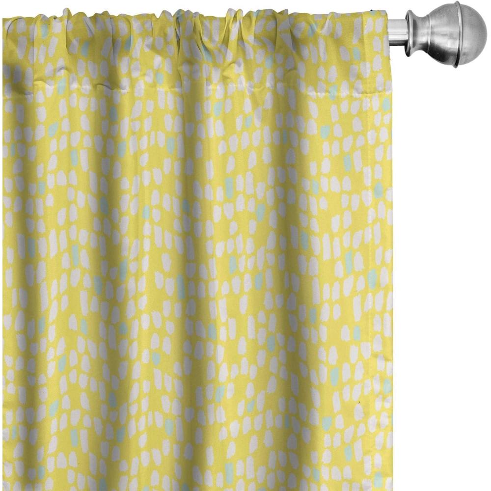 imageAmbesonne Botanical Curtains Vintage Floral Pattern with Detailed Exotic Leaves from Different Trees Window Treatments 2 Panel Set for Living Room Bedroom Pair of 28quot x 84quot Green and IvoryMint Green