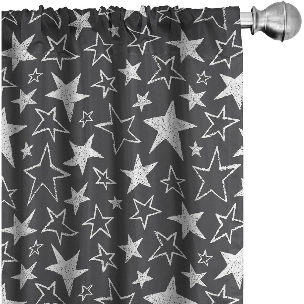 imageAmbesonne Botanical Curtains Vintage Floral Pattern with Detailed Exotic Leaves from Different Trees Window Treatments 2 Panel Set for Living Room Bedroom Pair of 28quot x 84quot Green and IvoryCharcoal Grey White