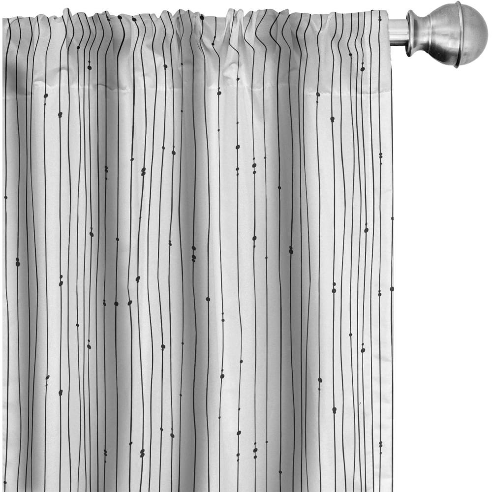 imageAmbesonne Botanical Curtains Vintage Floral Pattern with Detailed Exotic Leaves from Different Trees Window Treatments 2 Panel Set for Living Room Bedroom Pair of 28quot x 84quot Green and IvoryGrey Charcoal