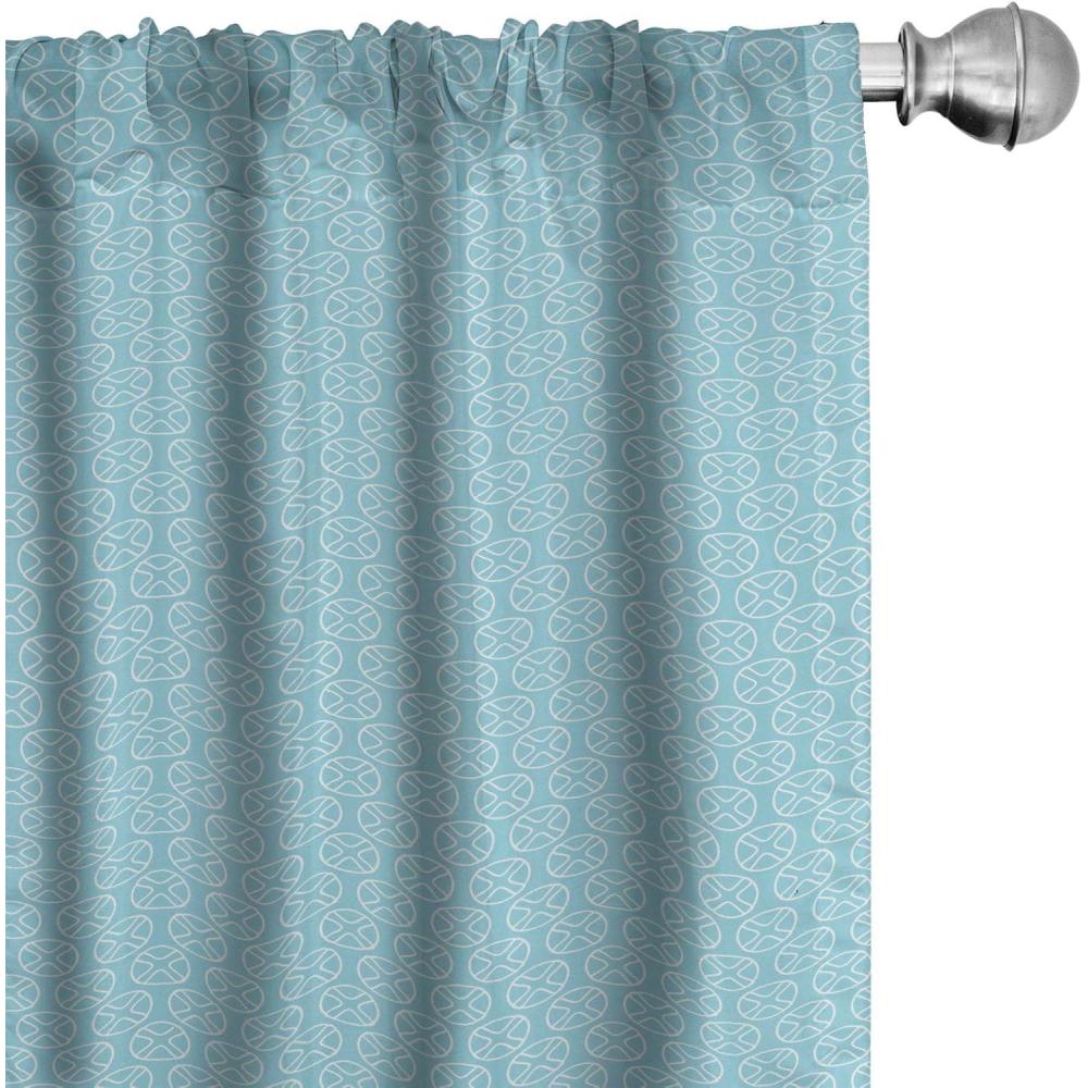 imageAmbesonne Botanical Curtains Vintage Floral Pattern with Detailed Exotic Leaves from Different Trees Window Treatments 2 Panel Set for Living Room Bedroom Pair of 28quot x 84quot Green and IvoryBlue White