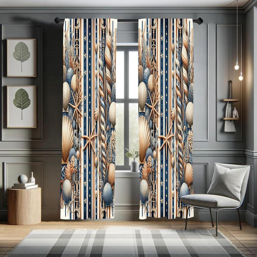 imageAmbesonne Botanical Curtains Vintage Floral Pattern with Detailed Exotic Leaves from Different Trees Window Treatments 2 Panel Set for Living Room Bedroom Pair of 28quot x 84quot Green and IvorySea Blue Pale Salmon