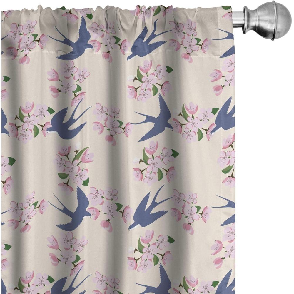 imageAmbesonne Botanical Curtains Watercolor Fall Branches and Geometric Mid Century Modern Autumnal Art Window Treatments 2 Panel Set for Living Room Bedroom Pair of 28quot x 84quot Forest Green Rust TanIndigo Champagne