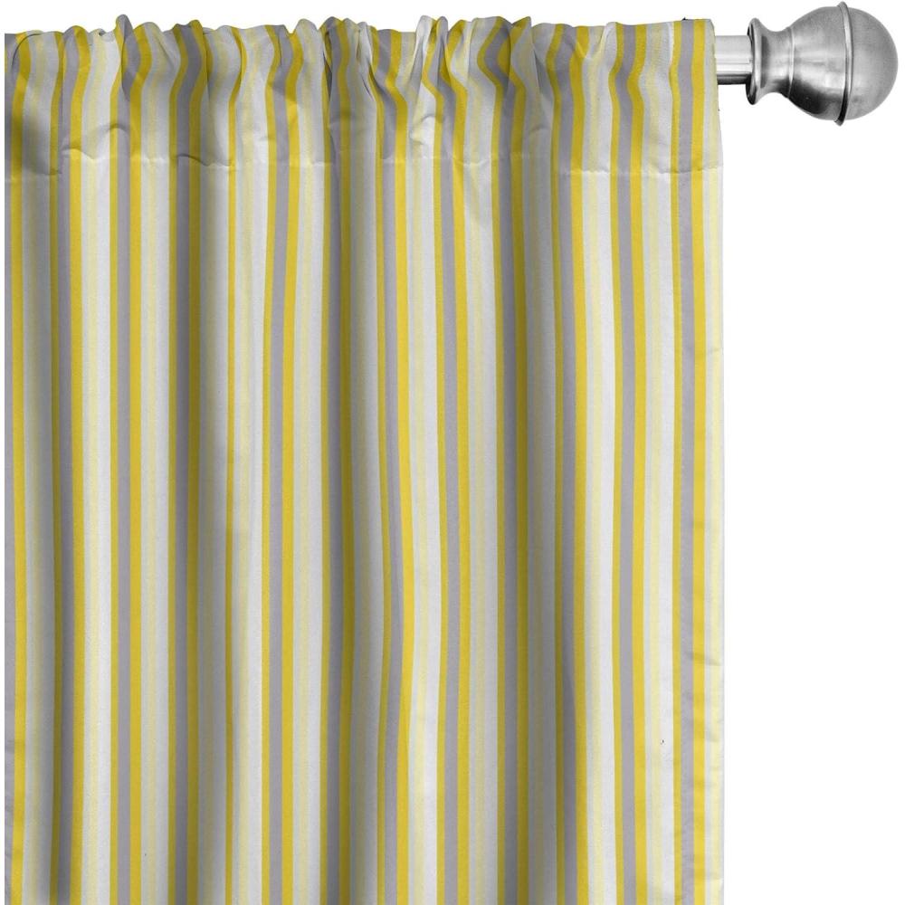 imageAmbesonne Botanical Curtains Watercolor Fall Branches and Geometric Mid Century Modern Autumnal Art Window Treatments 2 Panel Set for Living Room Bedroom Pair of 28quot x 84quot Forest Green Rust TanYellow White