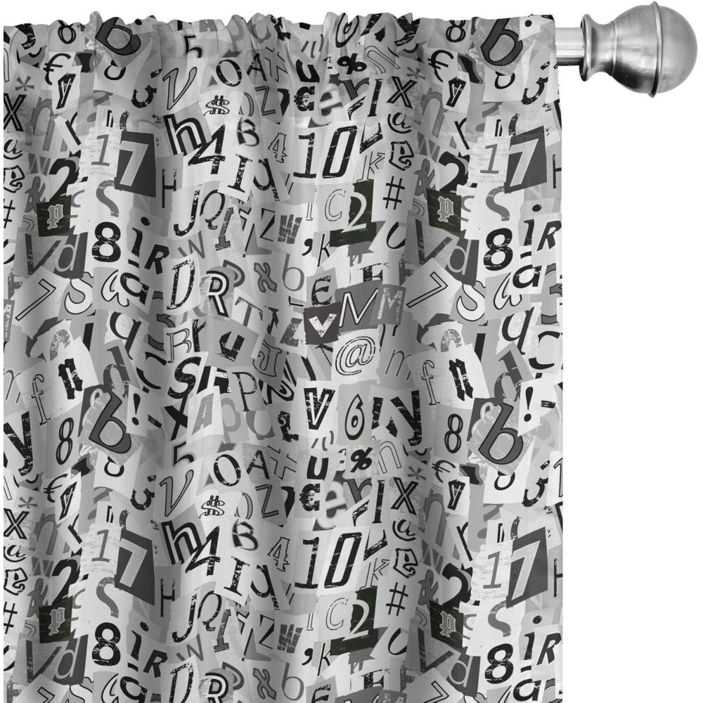 imageAmbesonne Botanical Curtains Watercolor Fall Branches and Geometric Mid Century Modern Autumnal Art Window Treatments 2 Panel Set for Living Room Bedroom Pair of 28quot x 84quot Forest Green Rust TanWhite Grey