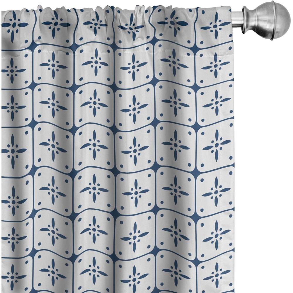 imageAmbesonne Cats Curtains Modern Scandi Pattern of Kitten Love with Romantic Hearts Cartoon Design Window Treatments 2 Panel Set for Living Room Bedroom Pair of 28quot x 63quot Ginger Olive Green WhiteWhite Blue
