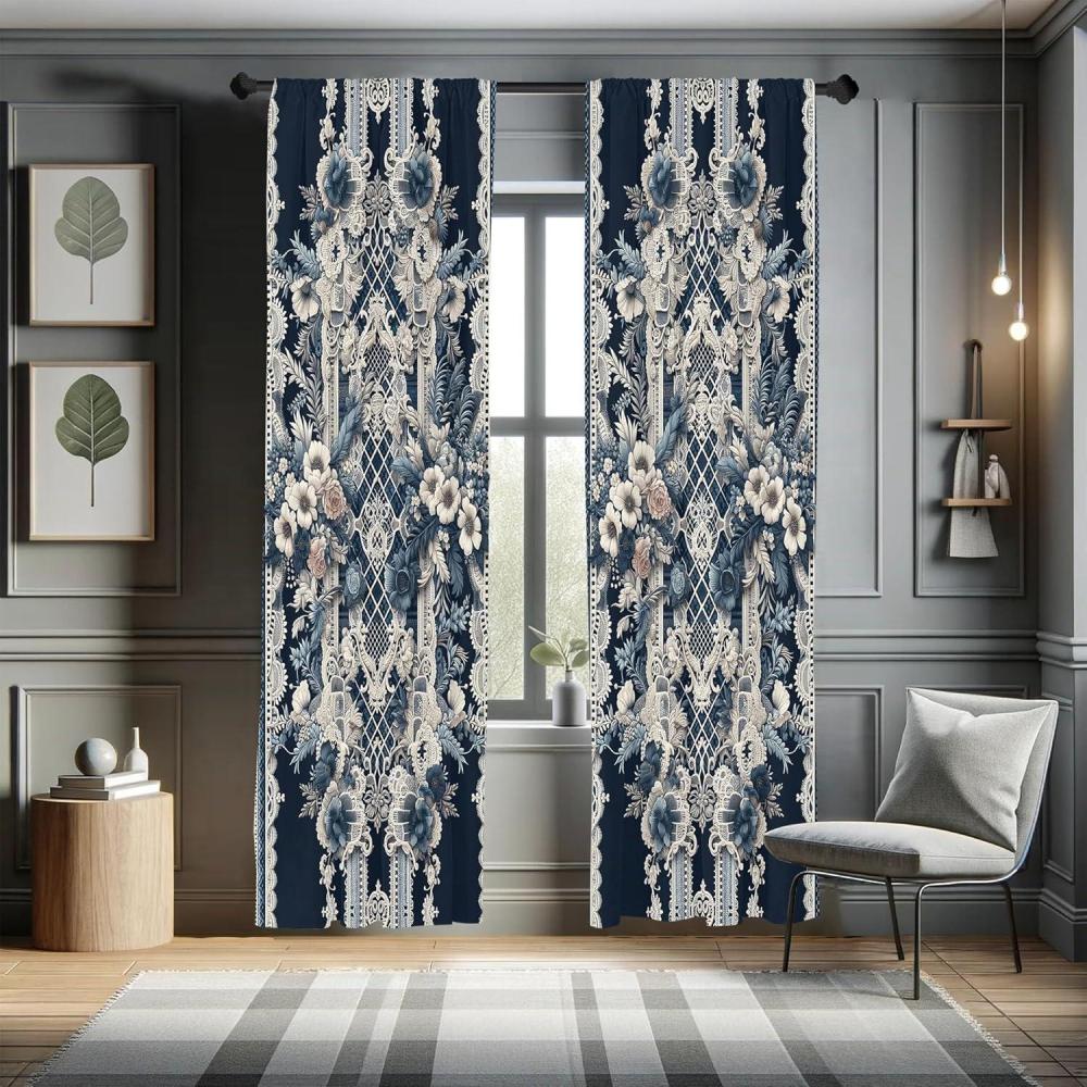 imageAmbesonne Cats Curtains Modern Scandi Pattern of Kitten Love with Romantic Hearts Cartoon Design Window Treatments 2 Panel Set for Living Room Bedroom Pair of 28quot x 63quot Ginger Olive Green WhiteDark Violet Blue Coconut
