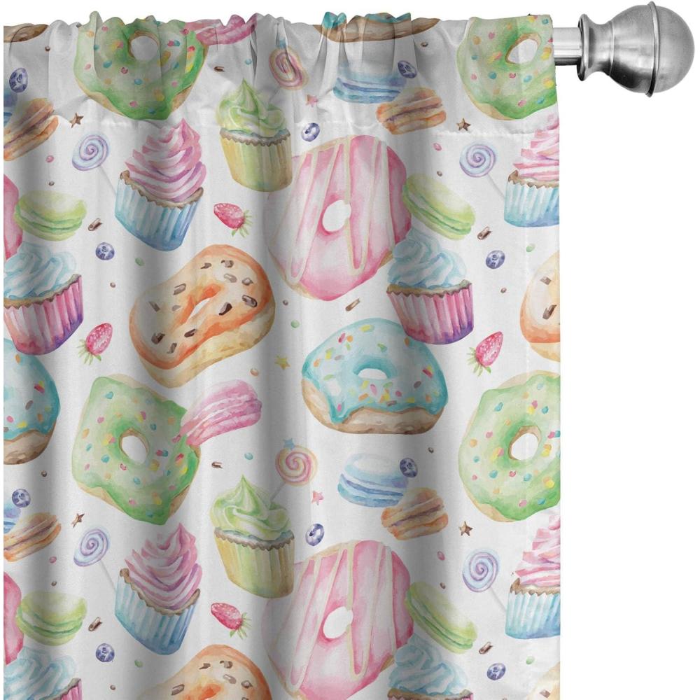 imageAmbesonne Cats Curtains Modern Scandi Pattern of Kitten Love with Romantic Hearts Cartoon Design Window Treatments 2 Panel Set for Living Room Bedroom Pair of 28quot x 63quot Ginger Olive Green WhitePale Pink
