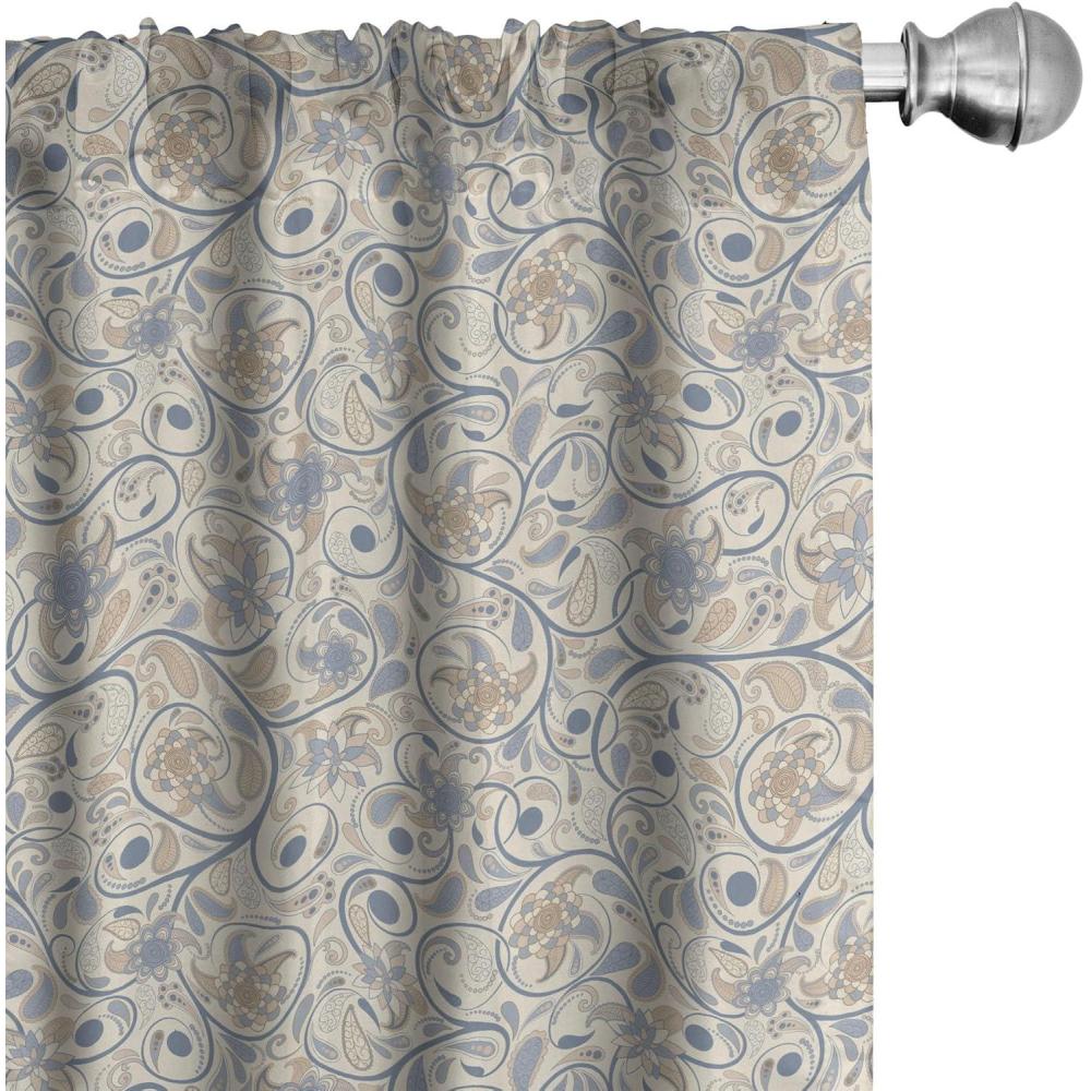 imageAmbesonne Cats Curtains Modern Scandi Pattern of Kitten Love with Romantic Hearts Cartoon Design Window Treatments 2 Panel Set for Living Room Bedroom Pair of  28quot x 63quot Ginger Olive Green WhiteSlate Blue