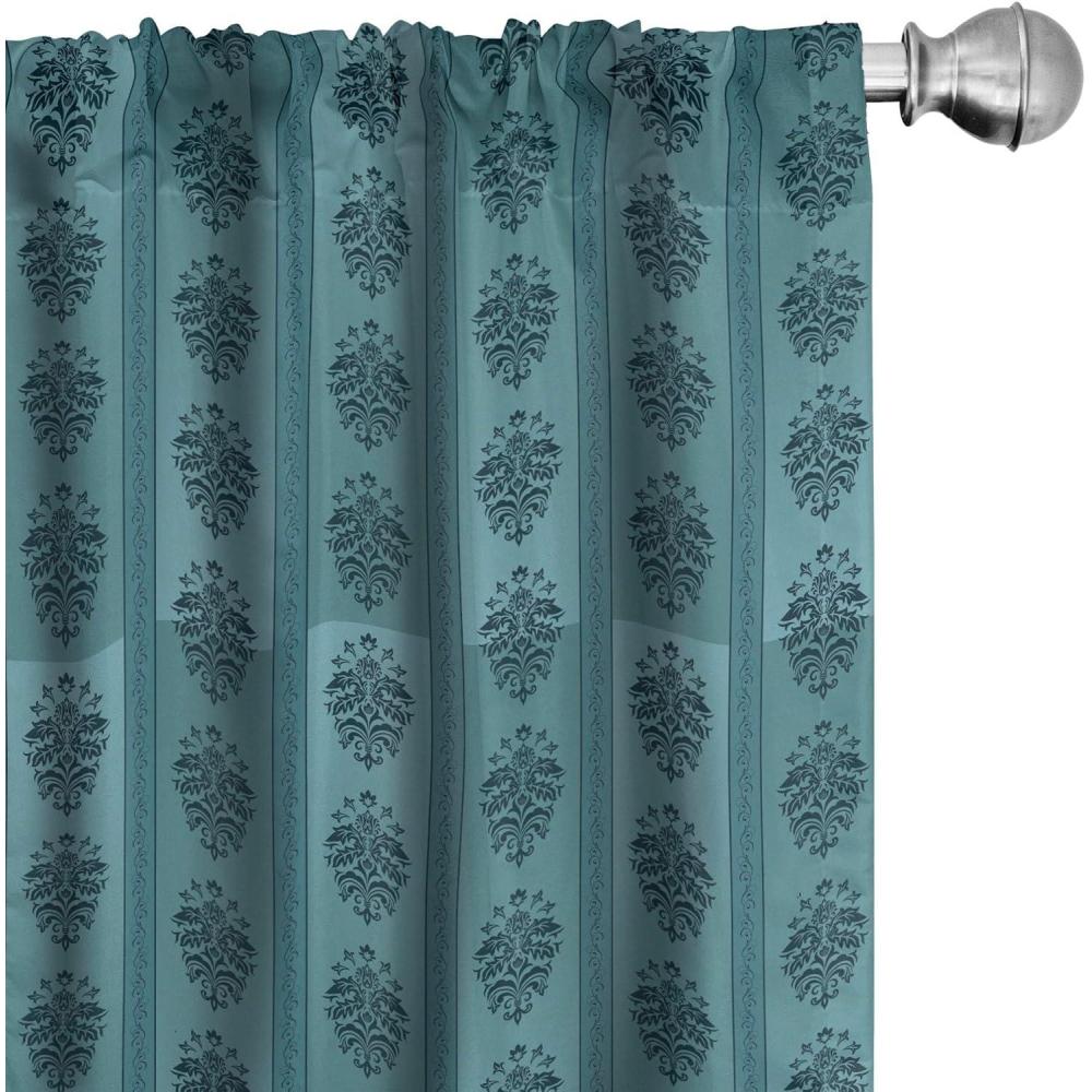imageAmbesonne Cats Curtains Modern Scandi Pattern of Kitten Love with Romantic Hearts Cartoon Design Window Treatments 2 Panel Set for Living Room Bedroom Pair of  28quot x 63quot Ginger Olive Green WhiteCadet Blue