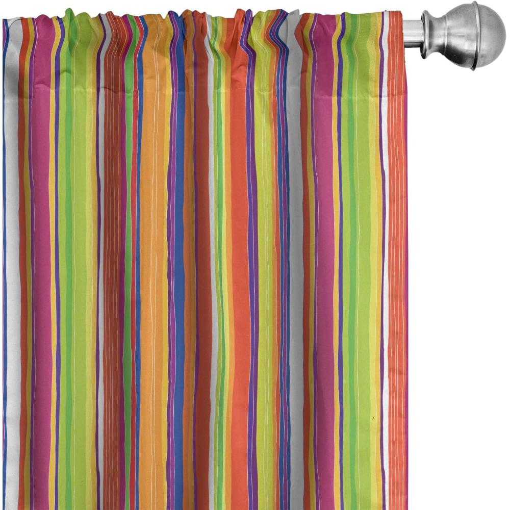 imageAmbesonne Christmas Curtains Tree Branches Spruce Leaves Balls Bells Cones Poinsettia Flowers Mistletoe Berry Window Treatments 2 Panel Set for Living Room Bedroom Pair of  28quot x 63quot Ruby GreenOrange Green