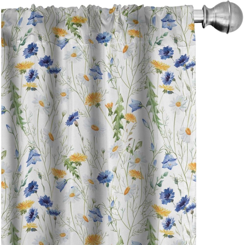 imageAmbesonne Christmas Curtains Tree Branches Spruce Leaves Balls Bells Cones Poinsettia Flowers Mistletoe Berry Window Treatments 2 Panel Set for Living Room Bedroom Pair of  28quot x 63quot Ruby GreenWhite Yellow