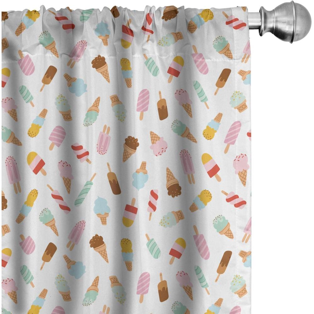 imageAmbesonne Christmas Curtains Tree Branches Spruce Leaves Balls Bells Cones Poinsettia Flowers Mistletoe Berry Window Treatments 2 Panel Set for Living Room Bedroom Pair of 28quot x 63quot Ruby GreenBlush Cream