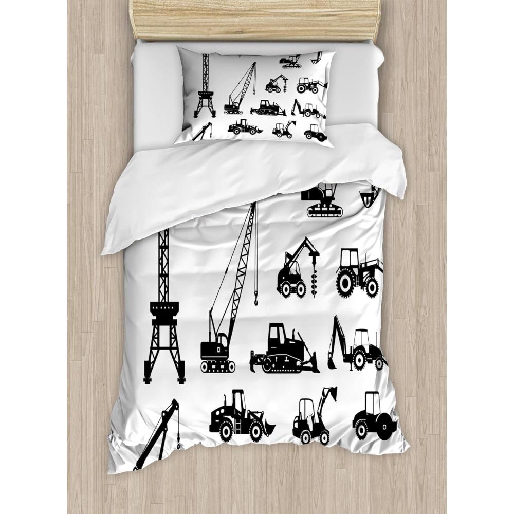 imageAmbesonne Christmas Duvet Cover Set Floral Winter Red Bird Hat and Scarf on Blooming Tree Nature Inspired Decorative 3 Piece Bedding Set with 2 Pillow Shams Queen Size Burgundy GreenBlack and Ivory